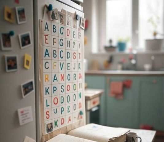Encouraging Early Language Development in Toddlers Cozy kitchen, toddler learning, playful chaos.