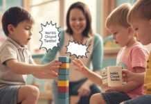 Common Speech Disorders in Children: A Parent’s Guide Nostalgic Preschool Polaroid: Kids, Blocks, Teal Vibes