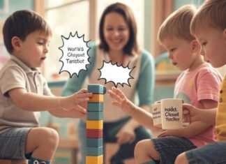 Common Speech Disorders in Children: A Parent’s Guide Nostalgic Preschool Polaroid: Kids, Blocks, Teal Vibes