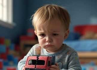 Dealing with Aggression in Young Children: Tips for Parents Kid Tantrum with Broken Truck, Spilled Coffee