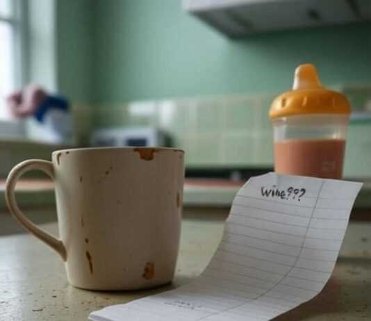 Balancing Parenthood and Personal Well-being Chaotic Kitchen: Coffee, Sippy, Sock Chaos