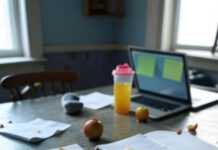 Time Management Strategies for Busy Moms and Dads Messy Kitchen Table Chaos with Sippy Cup Spill