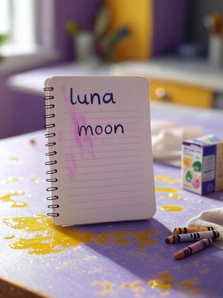 Bilingual Learning: Sofia's Messy Notebook Fun