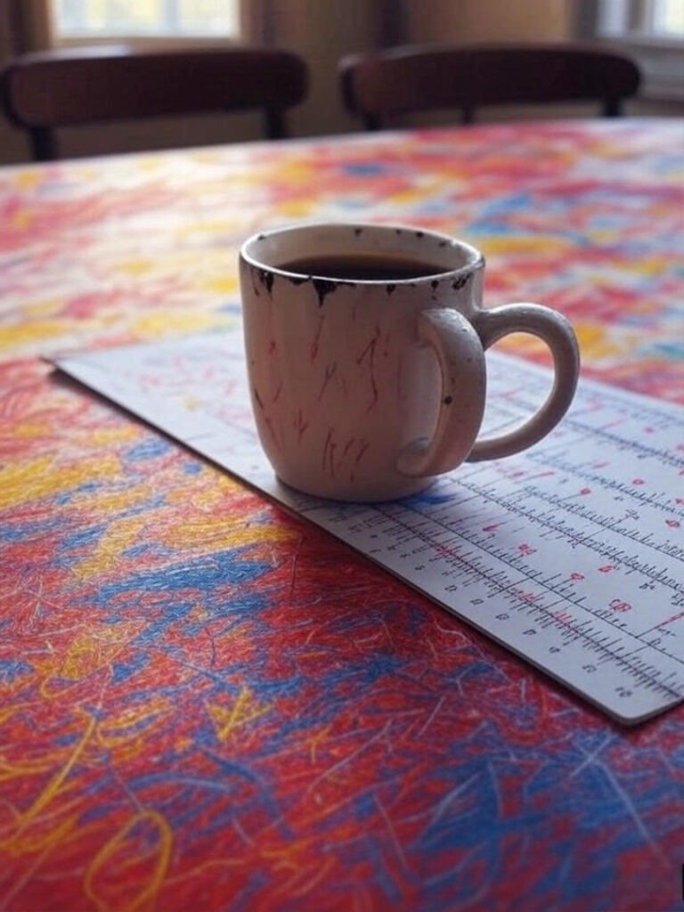 Teaching Kids Rules: Messy Dining Table Art