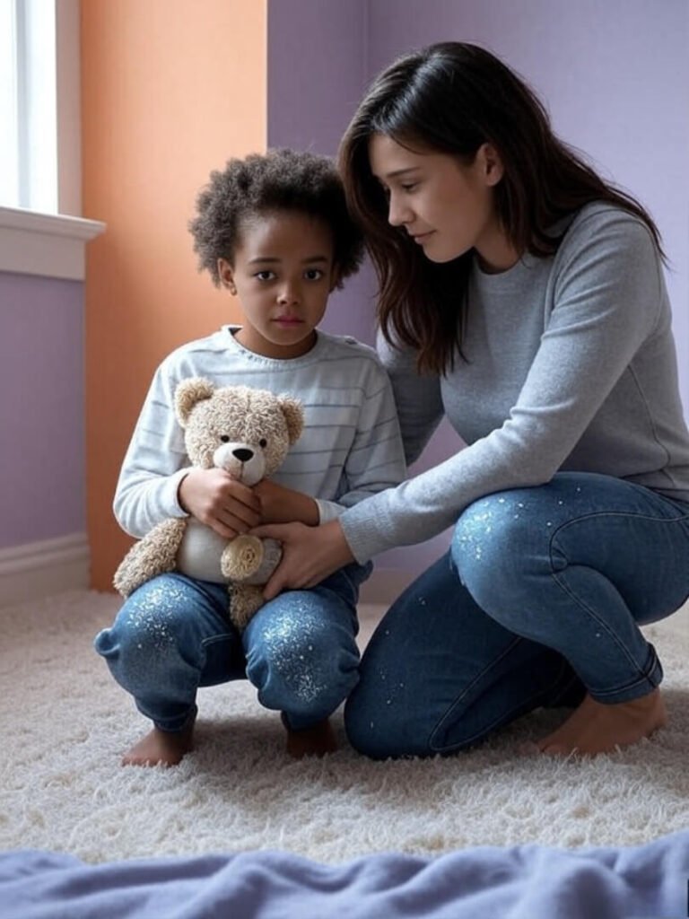 Timeout Corner Kid Teddy Glitter Jeans Calm"