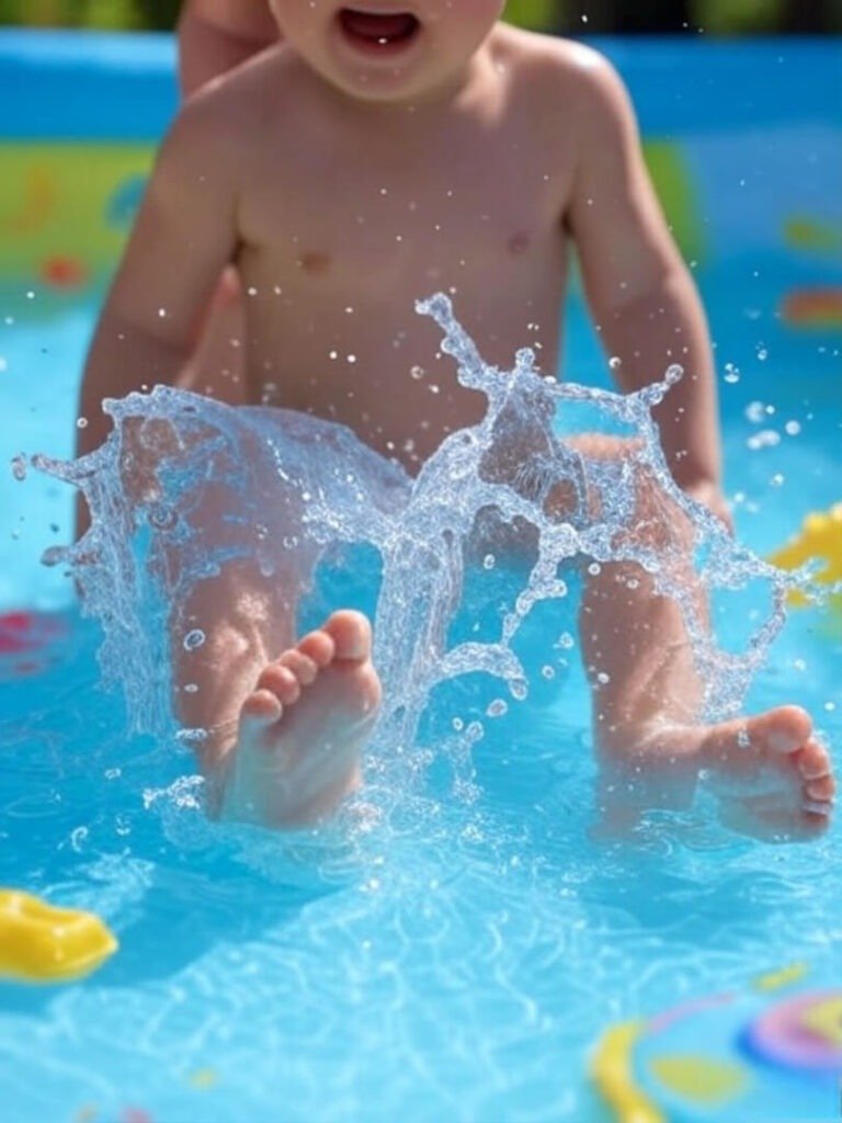 Shaky Splash: Kid’s Toes in Kiddie Pool