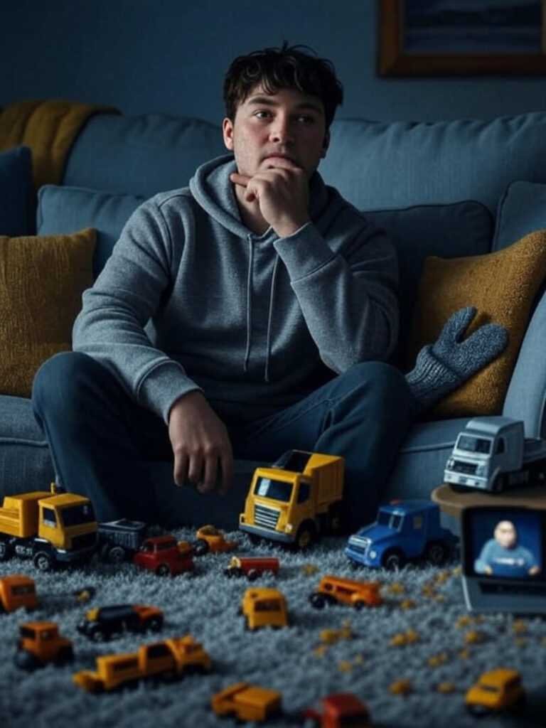 Couch Chaos: Trucks, Zoom, Mitten Mess