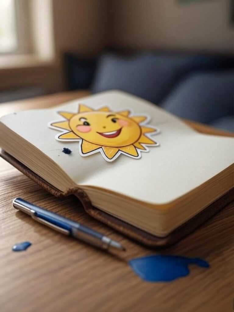 Journaling my stress, stickers and all.