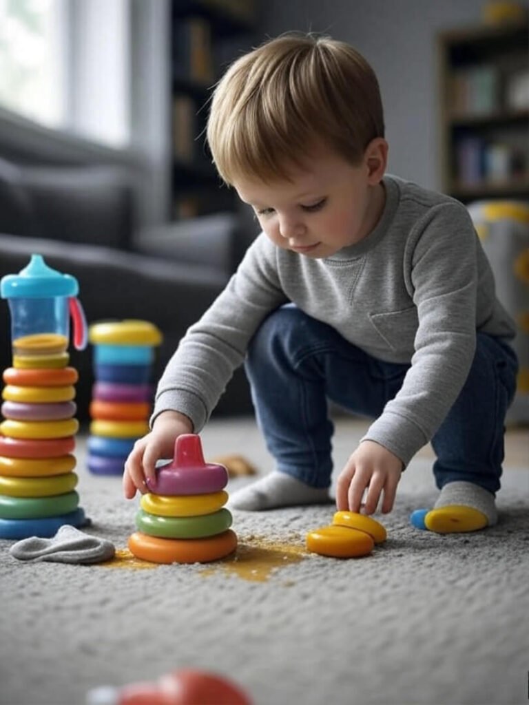 My chaotic duplex, where Liam’s motor skills magic happens.