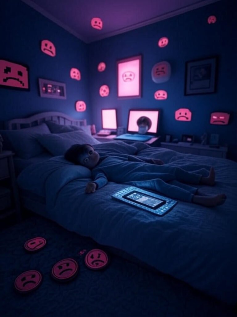 Kid's Room, Glowing Screens, Bittersweet Night Stress