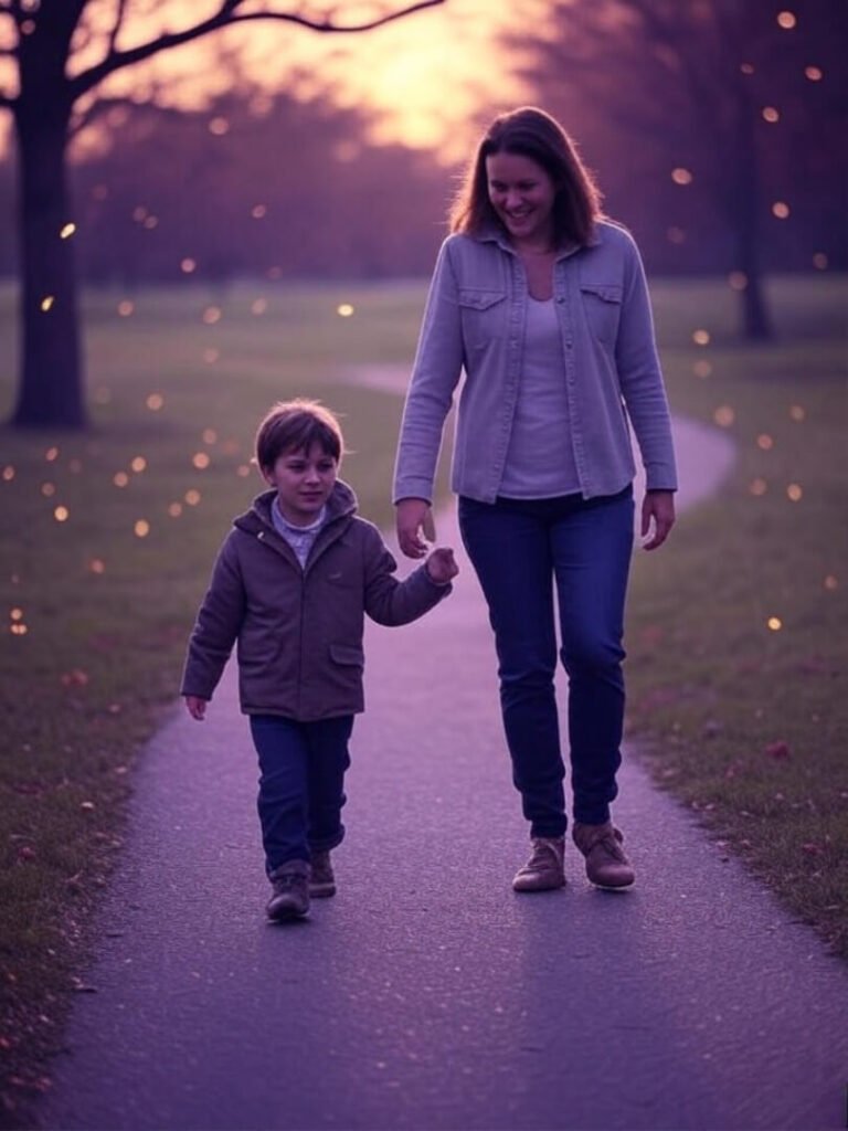 Hopeful Dusk Walk: Parent and Kid Reflect