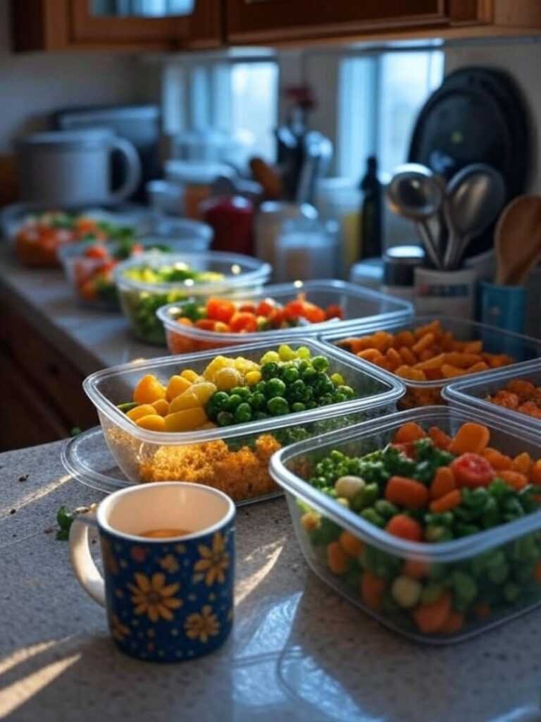 Sunday prep mess pretending im good at busy family nutrition.