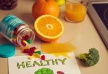 The Role of Vitamins and Minerals in Child Development Healthy eating chaos in a messy kitchen.