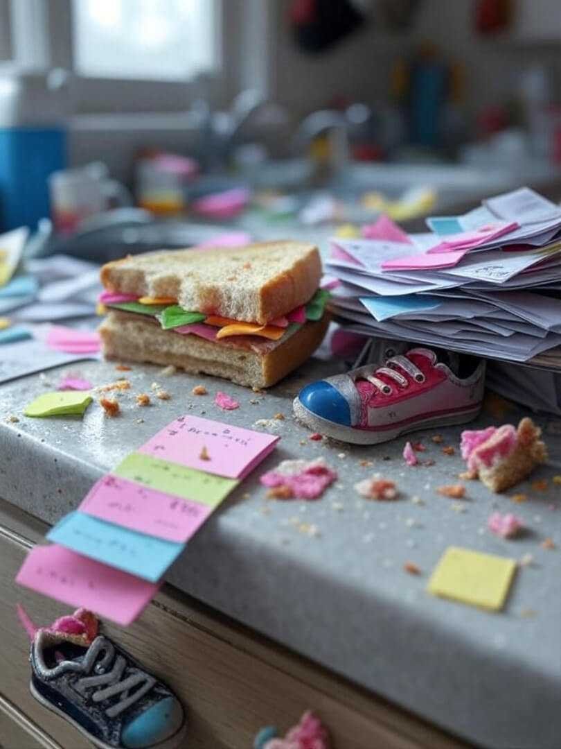 Chaotic Kitchen: PB&J, Sneaker, LEGO Clock Mess Chaotic Kitchen: PB&J, Sneaker, LEGO Clock Mess