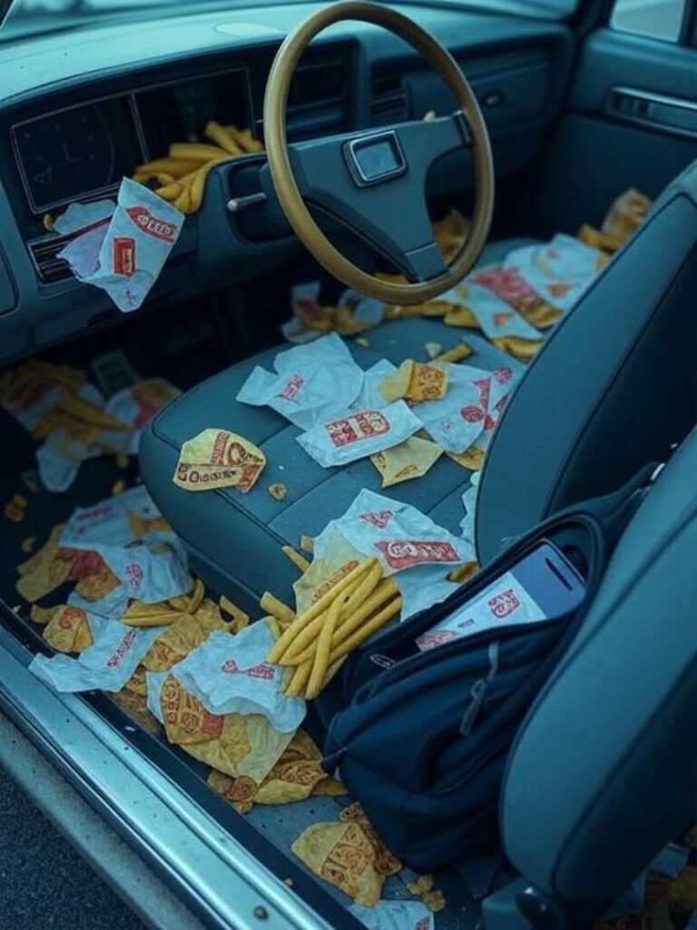 Messy Car Ride with French Fry Dash