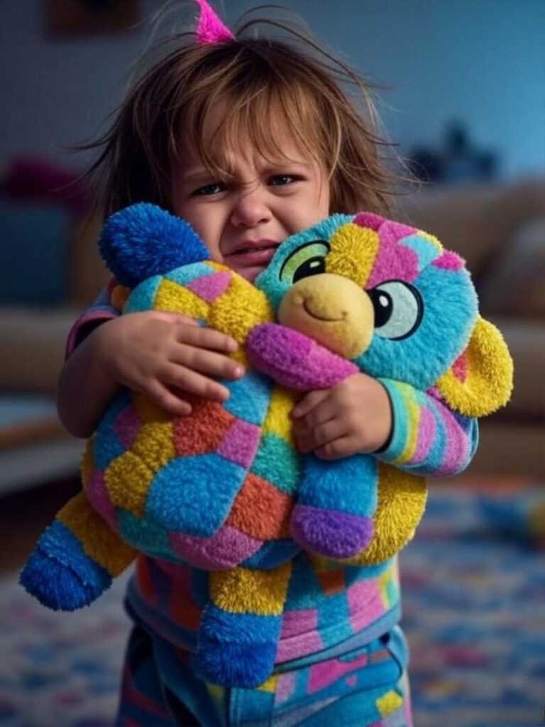 Tantrum Kid Hugs Toy, Neon Pink Flash