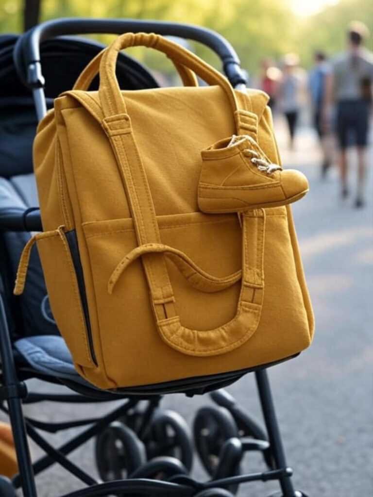 Funny Shoe-Dangling Diaper Bag Stroller